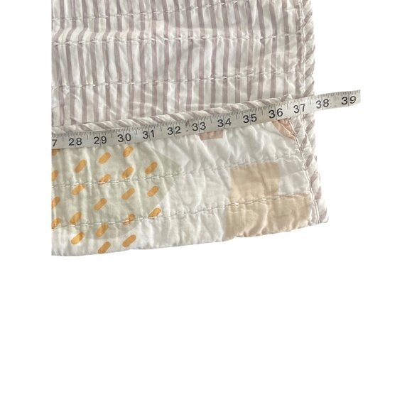 Nordstrom 36" X 45" Baby Quilt Cotton Layered Soft & Cozy Abstract Neutral Tones - Picture 9 of 13